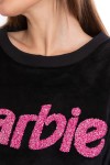 Orijinal Lisanslı Barbie Kabartmalı Kadife Kadın Sweatshirt - BARBIE-57365-L