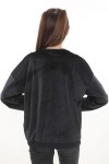 Orijinal Lisanslı Barbie Kabartmalı Oversize Kadife Çocuk Sweatshirt - BARBIE-57353-9-10