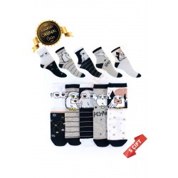 Orijinal Lisanslı Harry Potter Desenli Soket Çorap 5li Asorti -DL15610535-HARRY-31-34