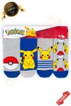Orijinal Lisanslı Pokemon Temalı Pikachu Desenli Patik Çorap 4lü Karışık Paket - DL15610689-PKM-PTK-31-34