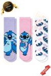 Orijinal Lisanslı Stitch Desenli Soket Çorap 3lü Karışık Paket - DL15610722-STC-SKT-35-38