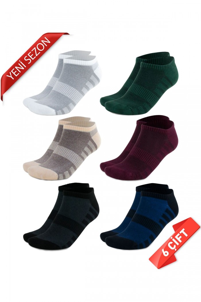 Premium Dikişsiz Bambu Erkek Süper Patik Çorap - 41-45 - 10539-AST