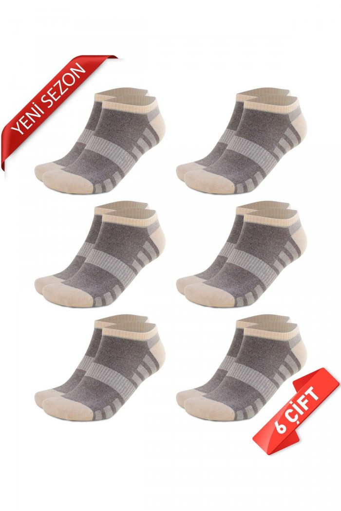 Premium Dikişsiz Bambu Kadın Süper Patik Çorap -10534-BEJ-36-40