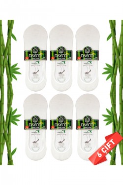 Beyaz Renk Erkek Bambu Babet Çorap 6'lı Set - C102BYZ-6