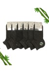 Antrasit Renk Dikişsiz Premium  Erkek Bambu Patik Çorap 6'lı Set - 10500-ANT