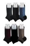 Jakarlı Erkek Bambu Patik Çorap 6'lı Asorti Set - 10506-J