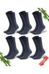 Füme Yazlık Dikişsiz Erkek Bambu Çorap Soket 6'lı Set (İnce Yazlık Bambu Çorap) - 38-40 - 10123-FUME