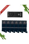 Lacivert Yazlık Dikişsiz Erkek Bambu Çorap Soket 6'lı Set (İnce Yazlık Bambu Çorap) - 41-45 - 10124-LACI