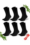 Siyah Yazlık Dikişsiz Erkek Bambu Çorap Soket 6'lı Set (İnce Yazlık Bambu Çorap) - 38-40 - 10123