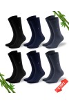 Asorti Yazlık Dikişsiz Erkek Bambu Çorap Soket 6'lı Set (İnce Yazlık Bambu Çorap) - 45-47 - 10125-FLS