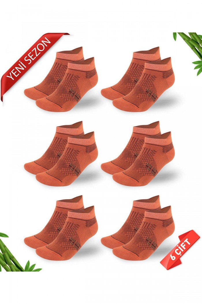 Premium Dikişsiz Kulaklı Bambu Süper Patik Çorap - 43-46 - 10590-TRNC-43-46