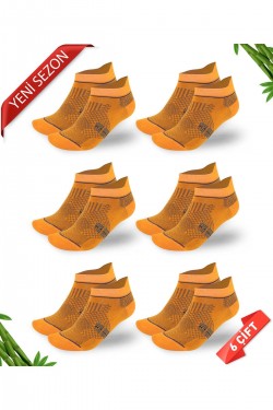 Premium Dikişsiz Kulaklı Bambu Süper Patik Çorap - 43-46 - 10590-HRDL-43-46