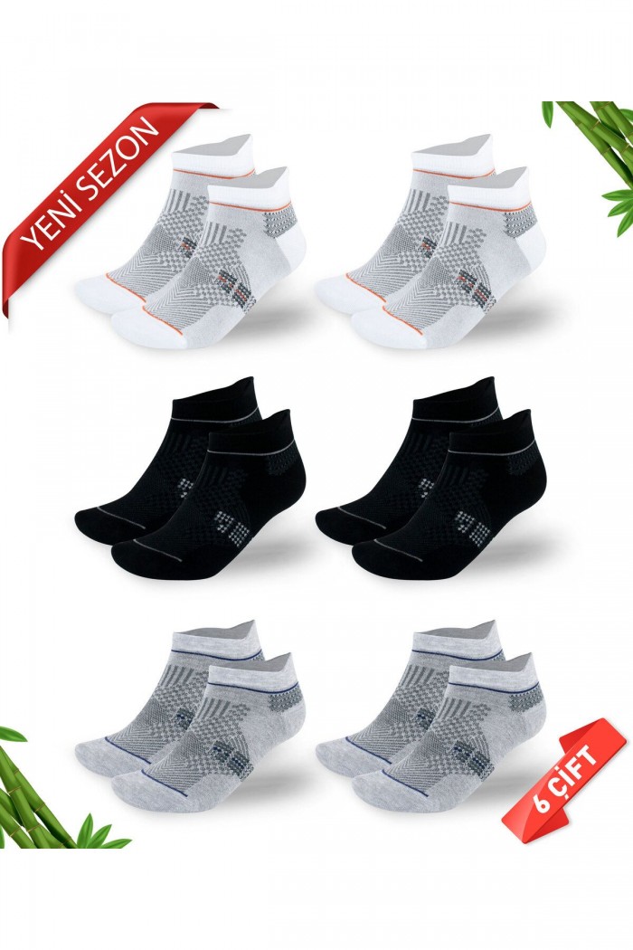 Premium Dikişsiz Kulaklı Bambu Süper Patik Çorap - 39-42 - 10590-BSG-39-42