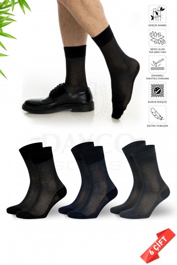 Yazlık Erkek Bambu Çorap Soket 3'lü Asorti Set - 10269-3LU