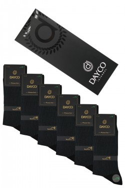 Siyah Çizgili Bambu Erkek Çorap 6'lı Set Yazlık - 10200