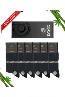 Premium Bambu Kışlık Jakarlı Erkek Soket Çorap - 40-44 - 20485
