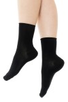 Premium Lastiksiz Sıkma Yapmayan Siyah Renk Dikişsiz Kadın Bambu Soket Çorap - 36-40 - 371SYH