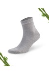 Gri Melanj Yazlık Erkek Bambu Çorap 6'lı Set Yarım Konç - 106-GRML - 41-45