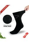 Siyah Renk Erkek Diyabetik Kışlık Bambu Soket Çorap 6lı Set - 903 - 41-45