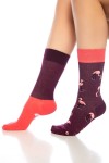 Flamingo Desenli Renkli Soket Çorap - 723-Flami-39-42-SKT