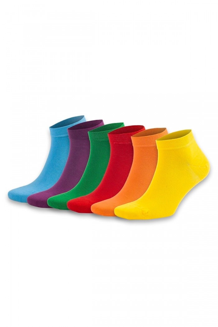 Dayco Unisex Renkli Patik 6'lı-751-RENKLI-40-44-PTK